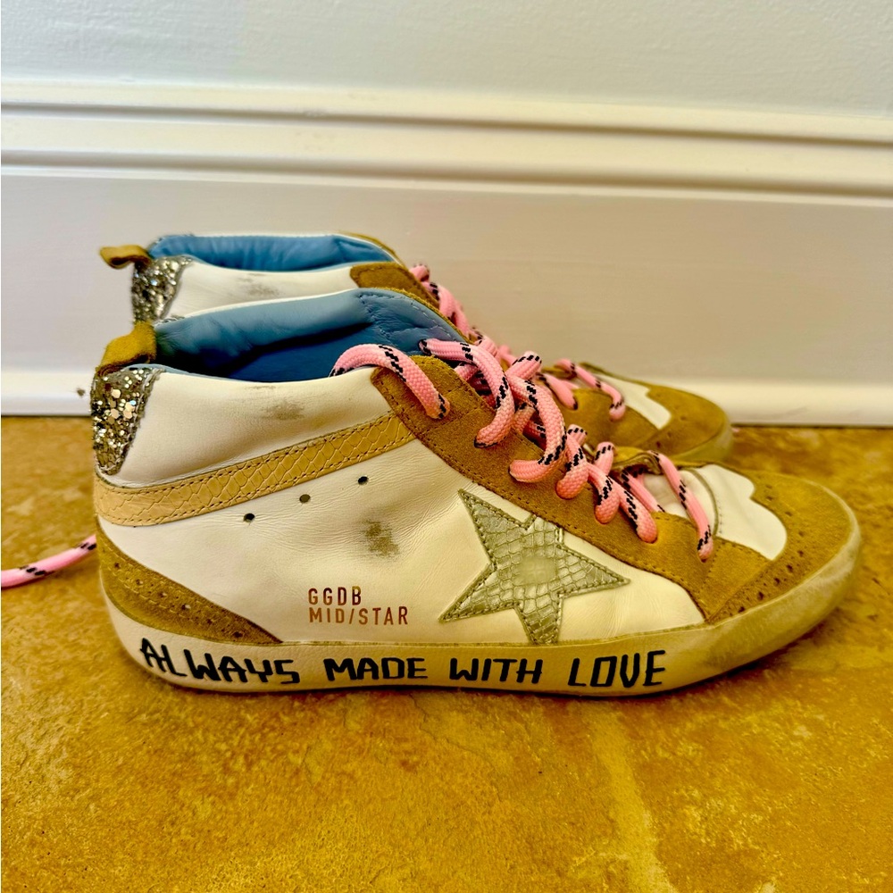 Golden Goose Mid Star Classic no tears, stains, like new, sz 8 ladies